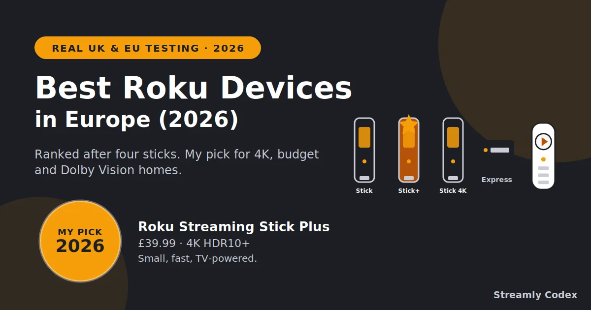 Best Roku streaming devices in Europe 2026 lineup with picks for 4K, budget HD and Dolby Vision