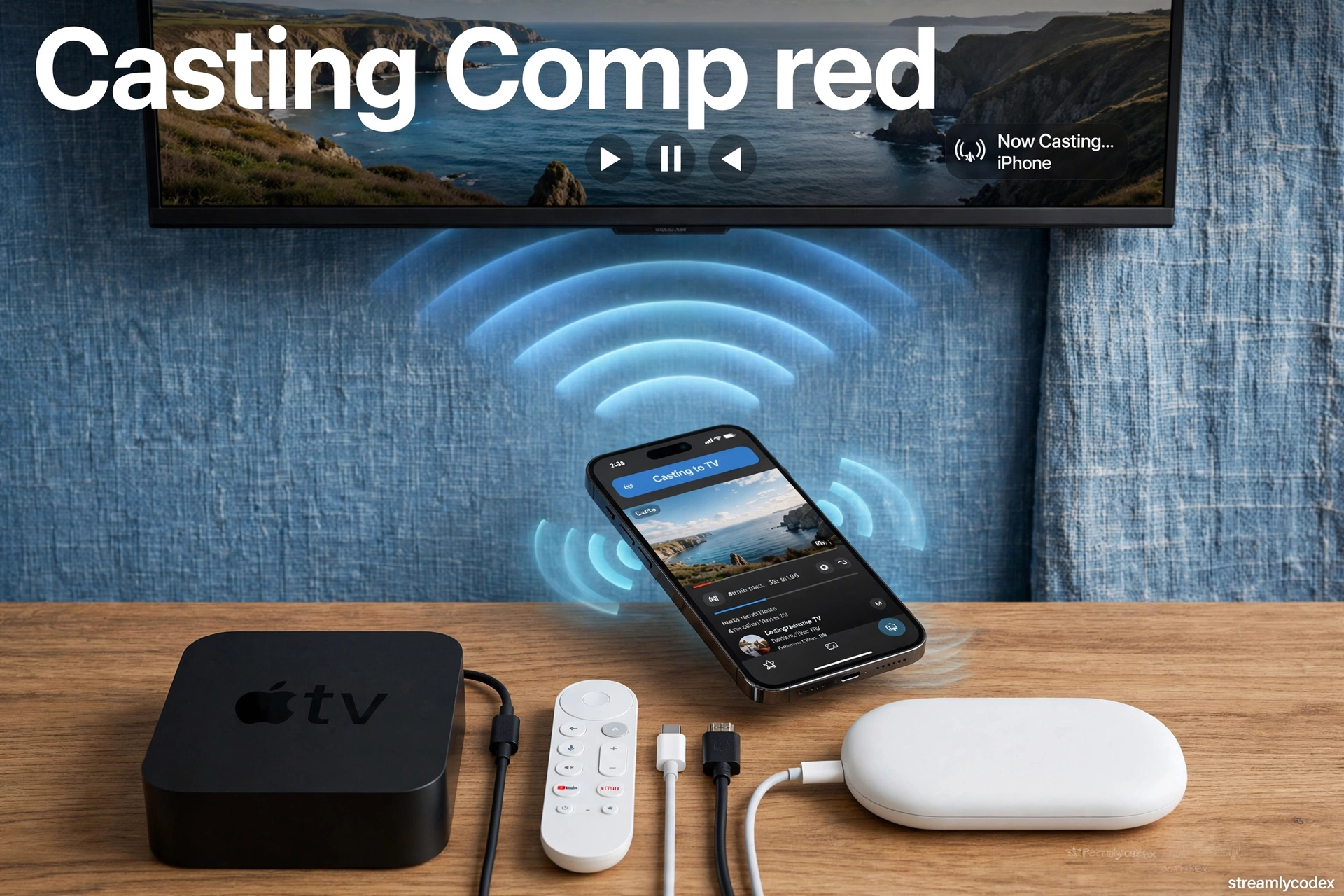 Google Cast vs AirPlay Apple TV Google TV comparison