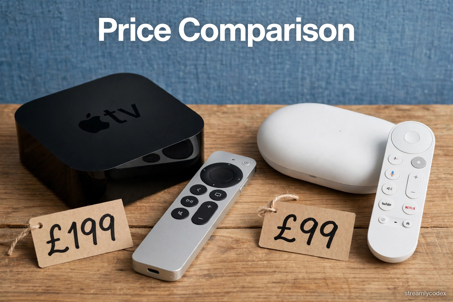 Apple TV vs Google TV price comparison UK Europe 2026