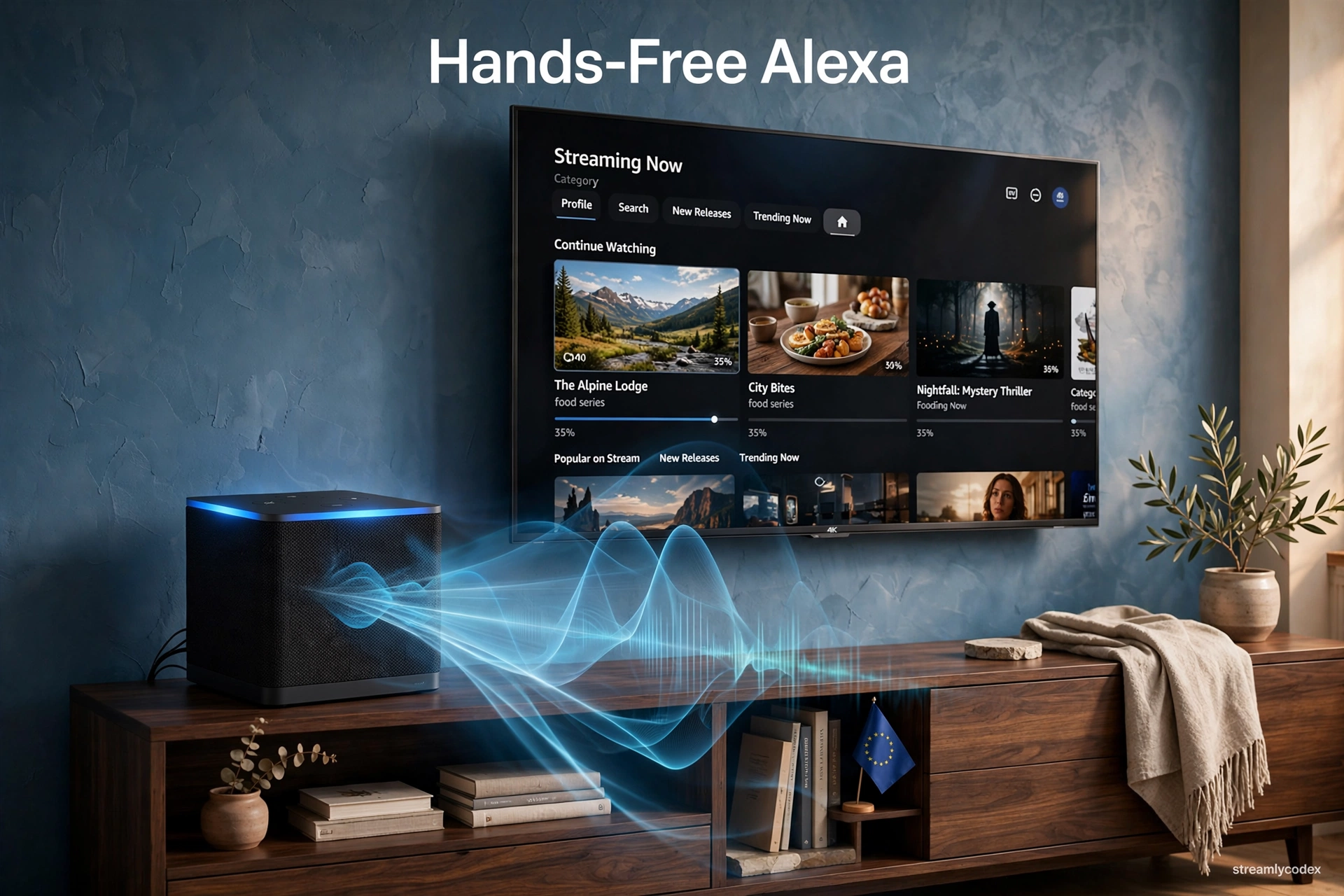 Hands-free Alexa Fire TV Cube