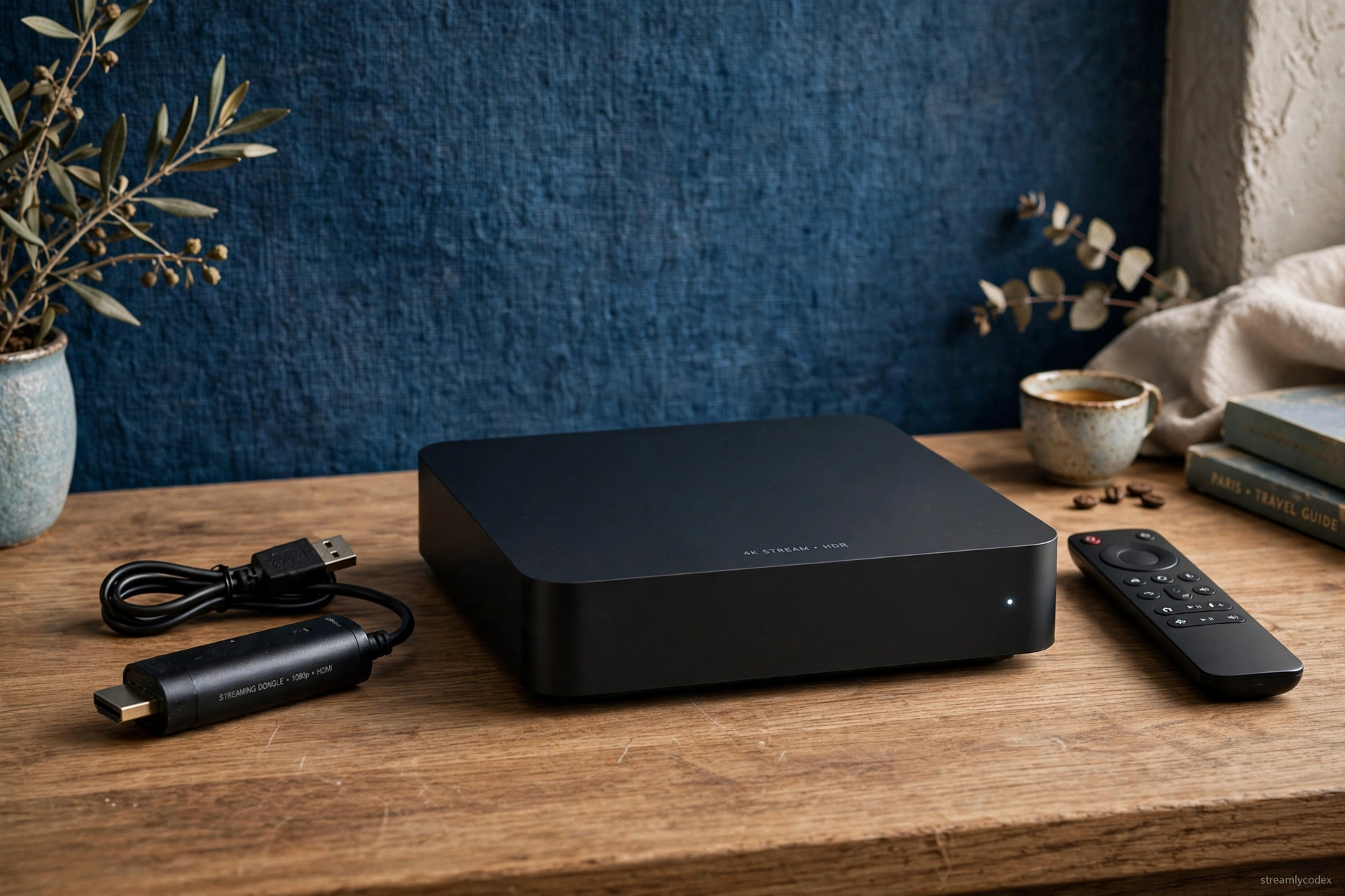 Old streaming dongle next to a modern 4K streaming box