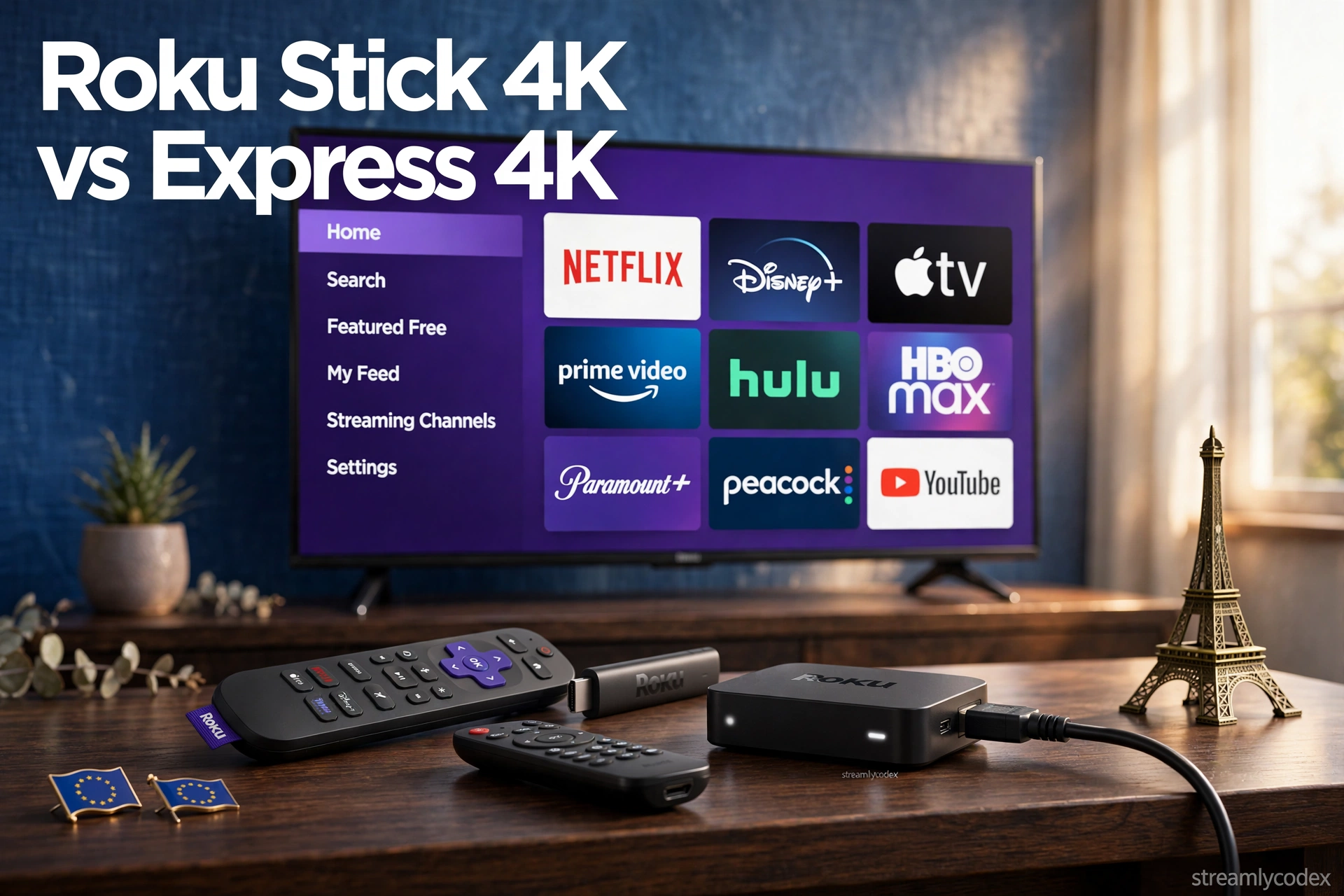 Roku Streaming Stick 4K vs Express 4K comparison UK