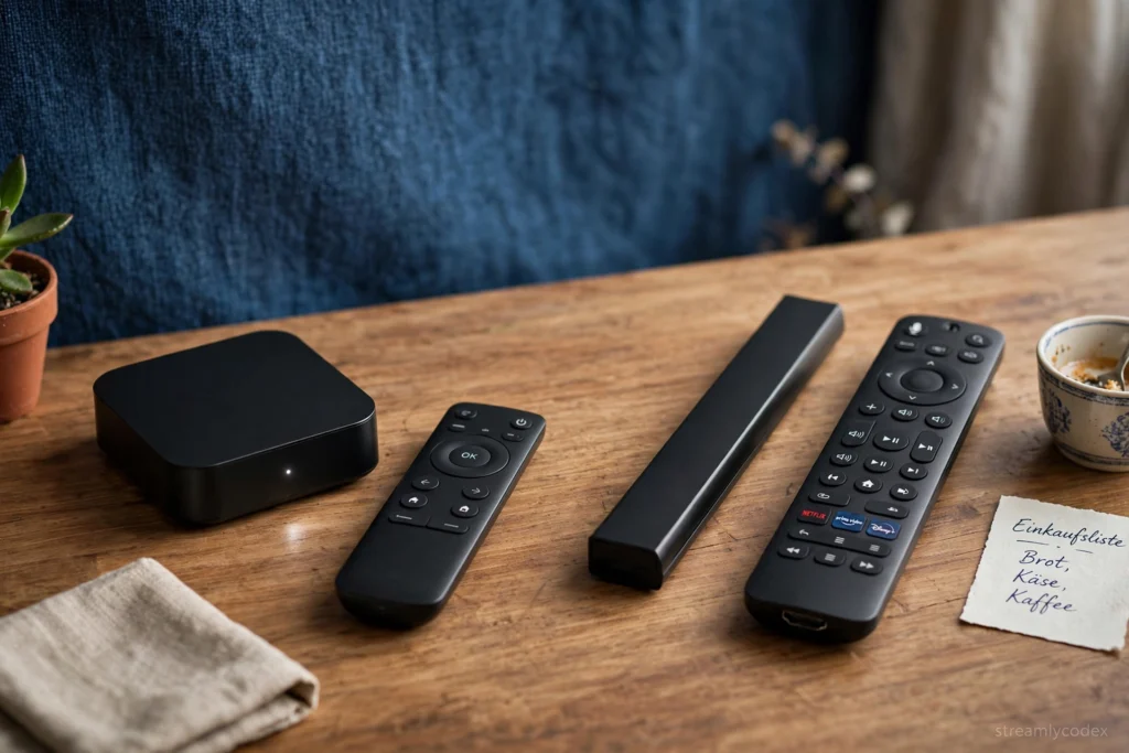 Roku Express 4K box next to a Roku Streaming Stick