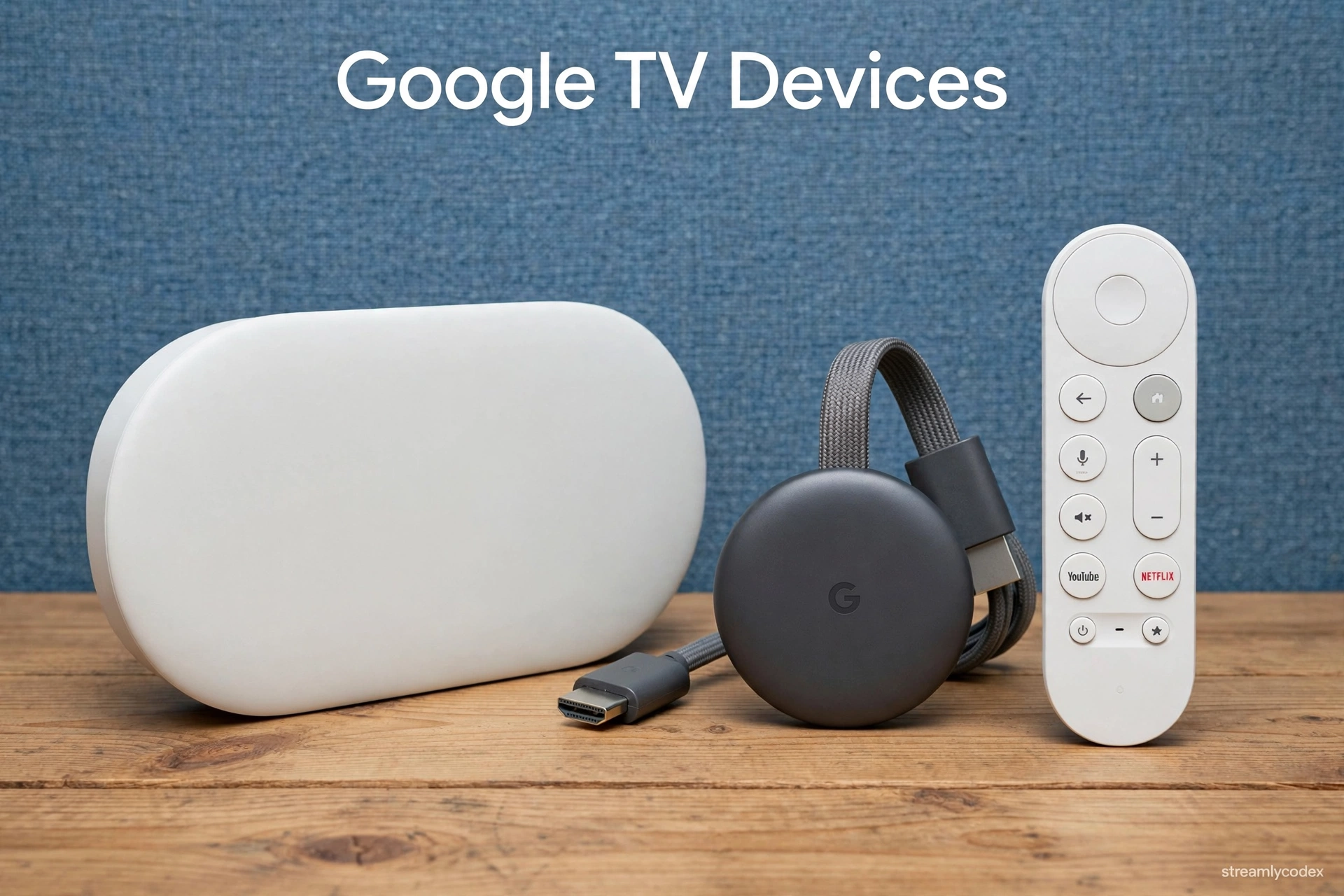 Google TV devices: Streamer box, dongle and smart TV