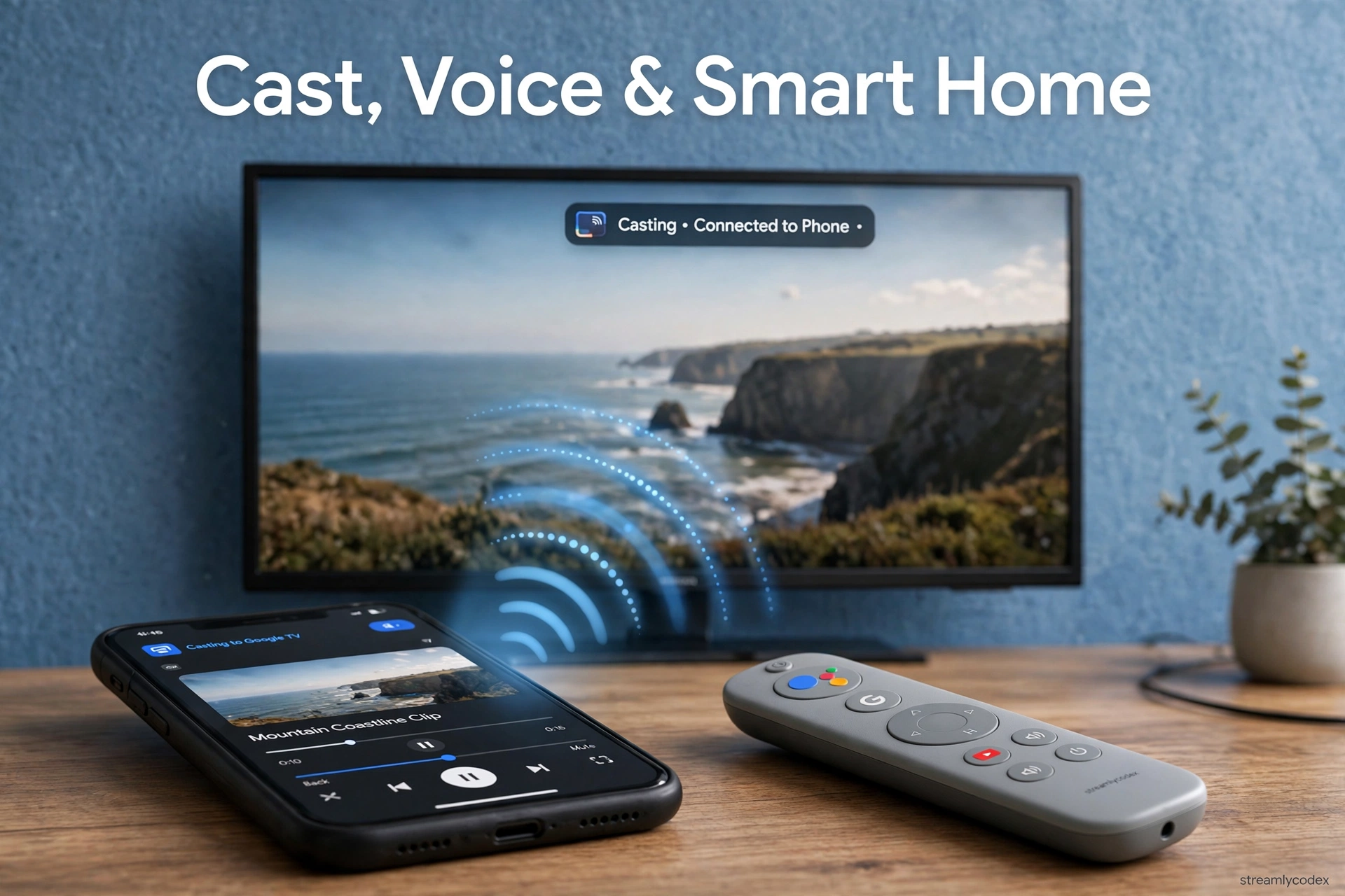 Google TV key features casting voice assistant